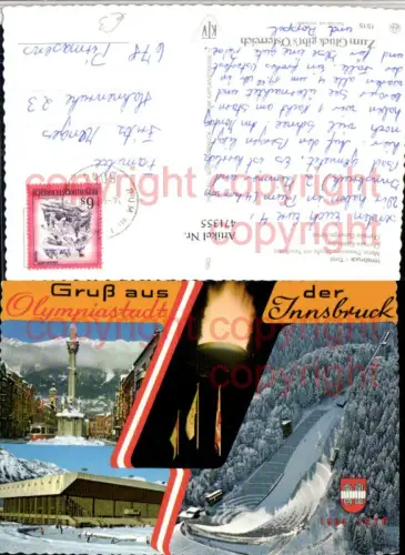471355,Innsbruck Olympia Annasäule Sprungschanze Eisstadion Mehrbildkarte