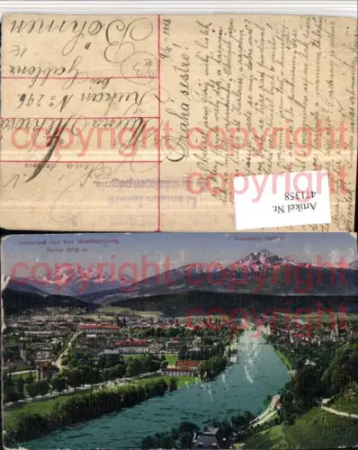 471358,Innsbruck Totale von d. Weiherburg Bergkulisse