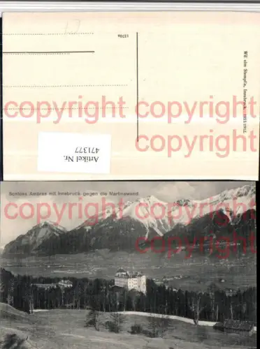 471377,Innsbruck Schloss Ambras geg. Martinswand Bergkulisse