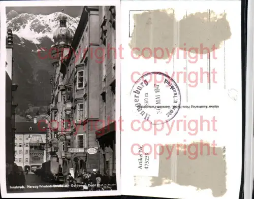 475259,Innsbruck Herzog-Friedrich-Straße m. Goldenem Dachl pub H. Huber 5234