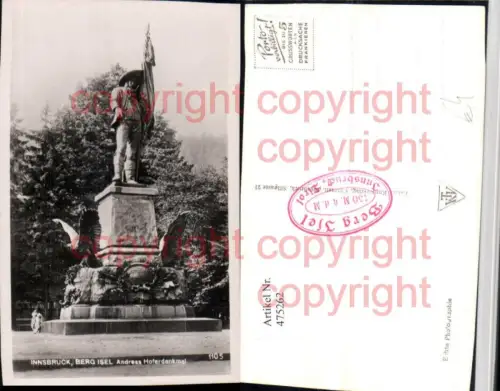 475262,Innsbruck Berg Isel Andreas Hofer-Denkmal Statue
