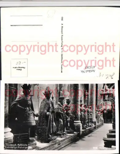 475283,Innsbruck Hofkirche Innenansicht Linksseitige Statuengruppe