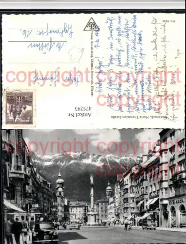 475293,Innsbruck Maria-Theresien-Straße Annasäule Bergkulisse