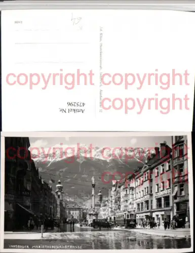 475296,Innsbruck Maria-Theresien-Straße Annasäule Straßenbahn Linie 4