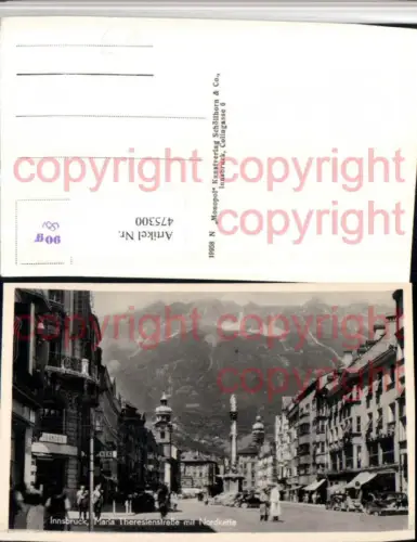 475300,Innsbruck Maria-Theresien-Straße Annasäule Bergkulisse