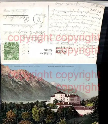 475309,Innsbruck Schloss Ambras Bergkulisse pub K. Redlich 354