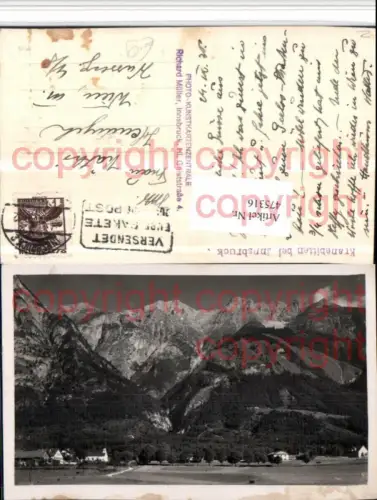 475316,Innsbruck Kranebitten Teilansicht Bergkulisse