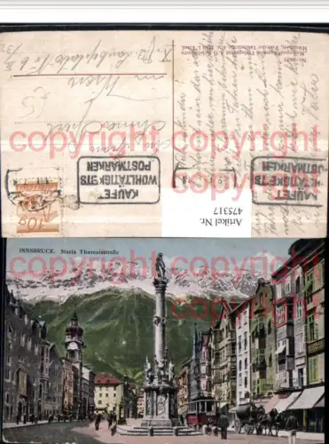 475317,Innsbruck Maria-Theresien-Straße Annasäule Bergkulisse