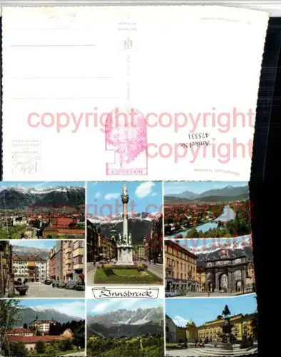 475331,Innsbruck Totale Annasäule Goldenes Dachl Schloss Mehrbildkarte