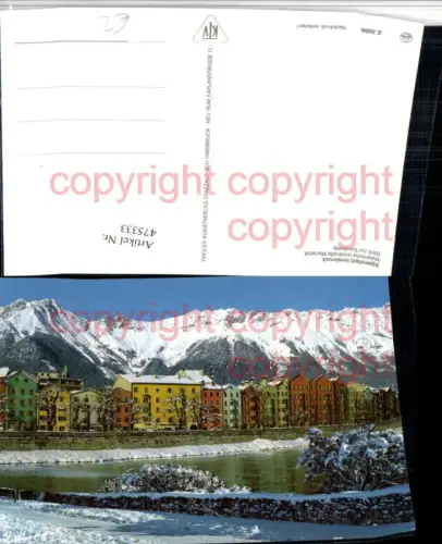 475333,Innsbruck Teilansicht Innstraße Mariahilf m. Nordkette Bergkulisse