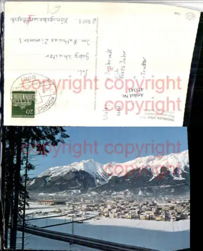 475343,Innsbruck Totale m. Eisstadion geg. Nordkette Bergkulisse Winterbild