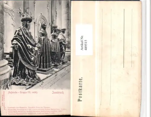 489515,Innsbruck Hofkirche Gruppe 3 rechts Statuen pub Stengel e Co 3911