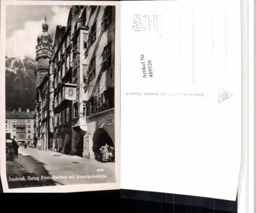 489526,Innsbruck Herzog Friedrichstraße m. Mozartgedenktafel Goldenes Dachl