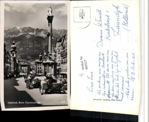 489527,Innsbruck Maria Theresien-Straße Annasäule Bergkulisse