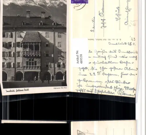 489538,Innsbruck Goldenes Dachl Bergkulisse pub K. Redich 512