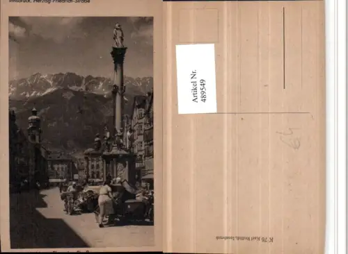 489549,Innsbruck Maria Theresien-Straße Annasäule Bergkulisse