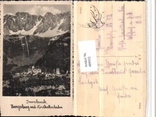 489552,Innsbruck Hungerburg m. Nordkettenbahn Bergkulisse