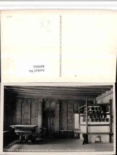 489563,Innsbruck Tiroler Volkskunstmuseum Holzen-Issing Stube Kachelofen