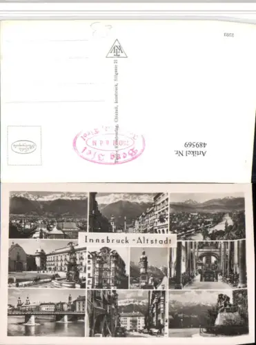 489569,Innsbruck Totale Hofkirche Brücke Goldenes Dachl Mehrbildkarte