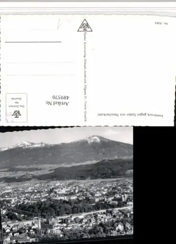 489570,Innsbruck Totale geg. Süden m. Patscherkofel Bergkulisse