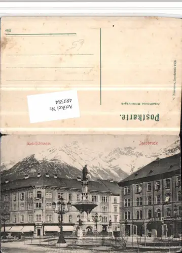 489584,Innsbruck Rudolfsbrunnen Brunnen Bergkulisse
