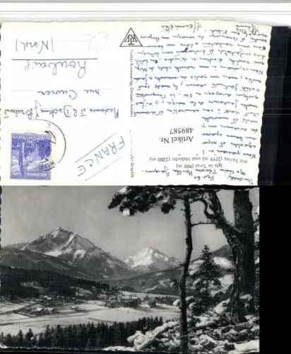 489587,Innsbruck Igls Totale m. Serles Bergkulisse Winterbild