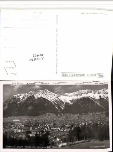 489592,Innsbruck Totale geg. Nordkette Bergkulisse
