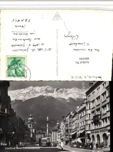 489594,Innsbruck Maria Theresien-Straße Annasäule Straßenbahn