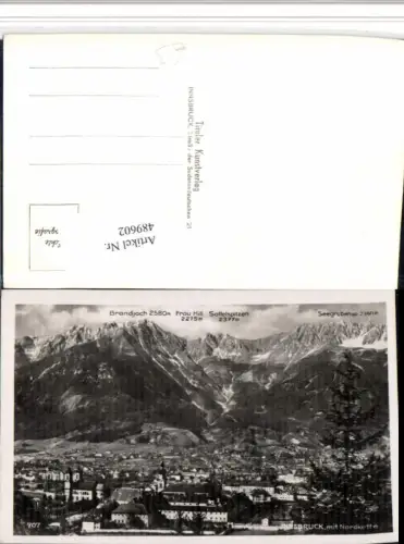 489602,Innsbruck Totale m. Nordkette Bergkulisse