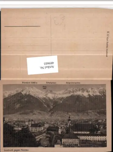 489603,Innsbruck Totale geg. Norden Bergkulisse pub K. Redlich 12