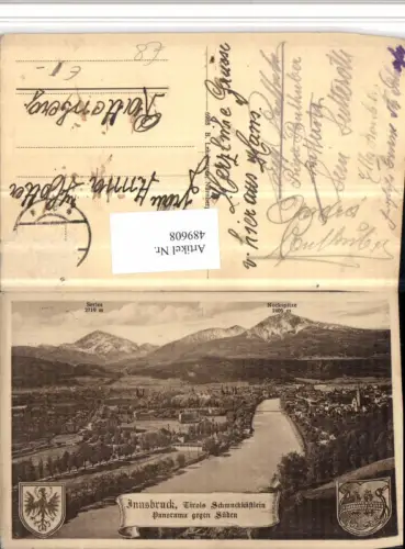 489608,Innsbruck Totale geg. Süden Bergkulisse