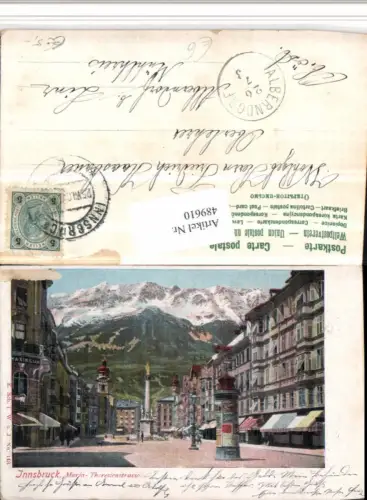 489610,Innsbruck Maria Theresien-Straße Litfaßsäule Annasäule