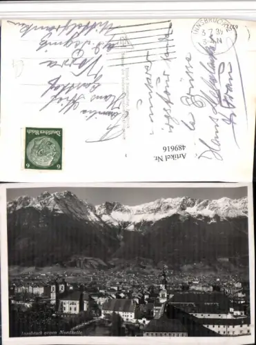 489616,Innsbruck Totale geg. Nordkette Bergkulisse