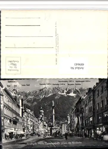 489643,Innsbruck Maria Theresien-Straße Annasäule Bergkulisse