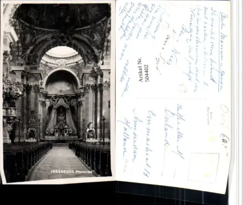 504402,Innsbruck Pfarrkirche Kirche Innenansicht