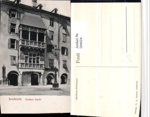 504424,Innsbruck Goldenes Dachl Laterne pub C.A. Czichna