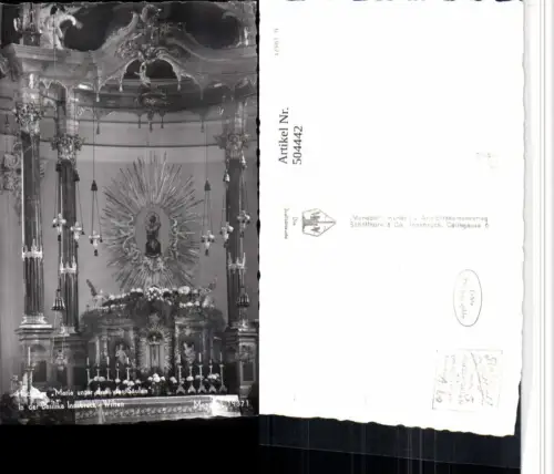 504442,Innsbruck Wilten Basilika Hochaltar Maria unter den vier Säulen