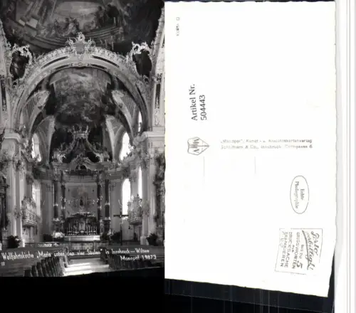 504443,Innsbruck Wilten Kirche Maria unter den vier Säulen Innenansicht