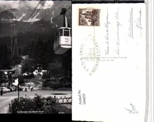 504450,Innsbruck Nordkettenbahn Seilbahn Bergkulisse