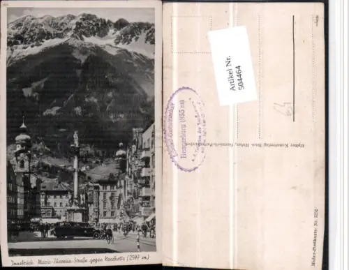 504464,Innsbruck Maria Theresien-Straße Annasäule Bergkulisse