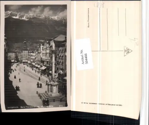 504466,Innsbruck Maria Theresienstraße Annasäule Bergkulisse