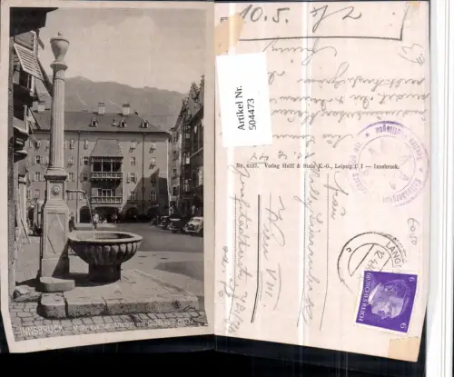 504473,Innsbruck Altstadt Brunnen m. Goldenem Dachl