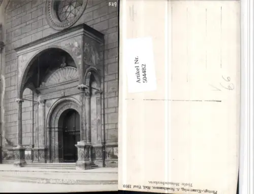 504482,Foto AK Innsbruck Kirche Portal pub A. Stockhammer 529