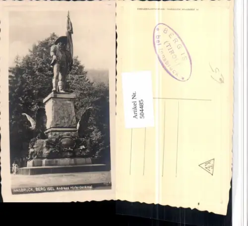 504485,Innsbruck Berg Isel Andreas Hofer-Denkmal Statue