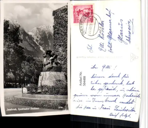 504488,Innsbruck Speckbacher Denkmal Statue Bergkulisse
