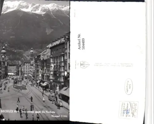 504489,Innsbruck Maria Theresienstraße Annasäule Bergkulisse