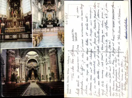 504510,Innsbruck Wilten Basilika Hofburg Dom Altare Mehrbildkarte