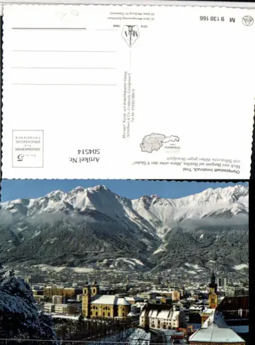 504514,Innsbruck Teilansicht vom Berg Isel auf Wilten Bergkulisse Winterbild