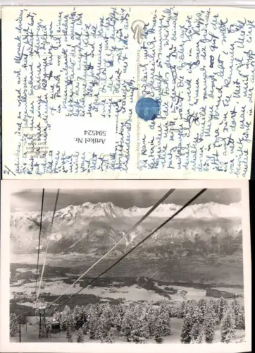 504524,Innsbruck Igls Patscherkofel Seilbahn Bergkulisse Winterbild