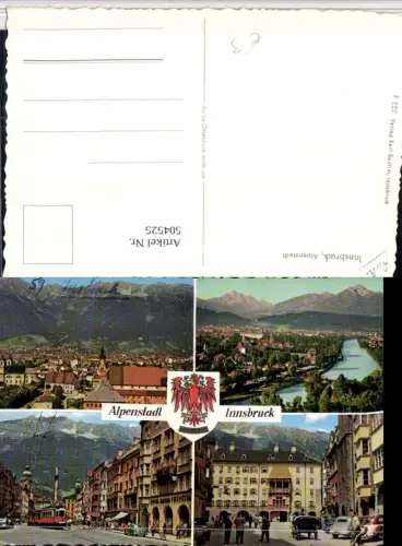 504525,Innsbruck Totale Straßenbahn Goldenes Dachl Mehrbildkarte